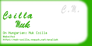 csilla muk business card